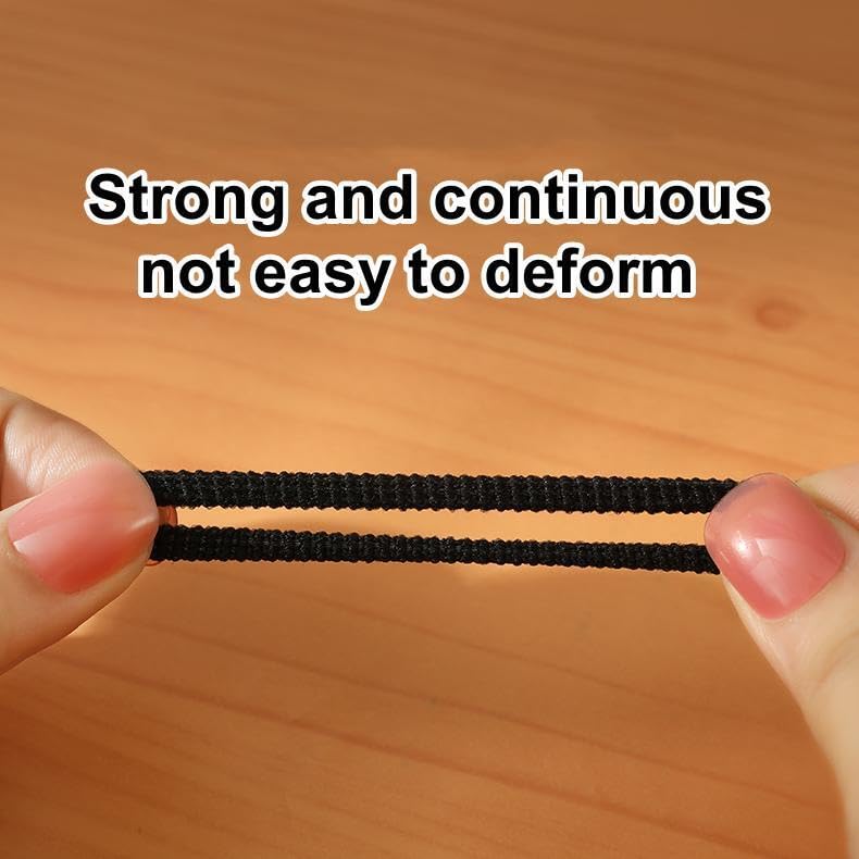 Tesvyns 300Pcs Baby Hair Ties Cotton Toddler Hair Ties for Girls and Kids, Kids Seamless Hair Bands Ponytail Holders(Black) - Image 3